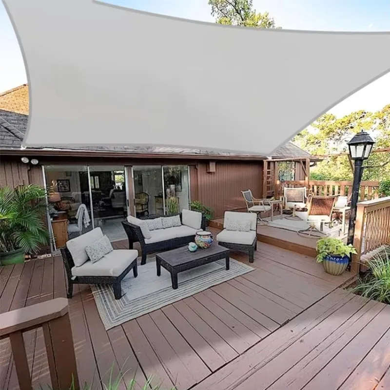 2.5x2.5m Hot Sale in Australia Shading Polyester UV Blockage Gray Waterproof Yard Activities Sun Shade Sails