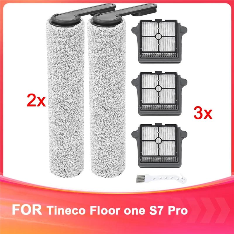 

AT02-Replacement Brush Roller + HEPA Filters Replacement Parts For Tineco Floor ONE S7 PRO Wet And Dry Vacuum Cleaner