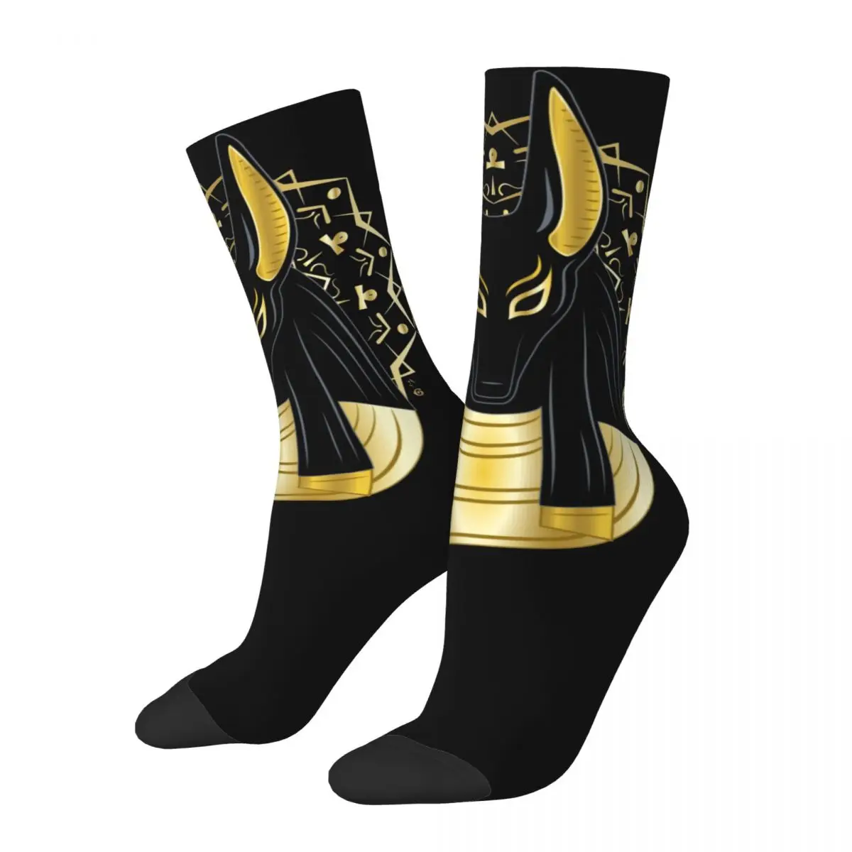 

Women Anubis Egyptian God Of The Afterlife Socks Comfortable Vintage Socks Harajuku Product Middle TubeCrew Socks Gift Idea