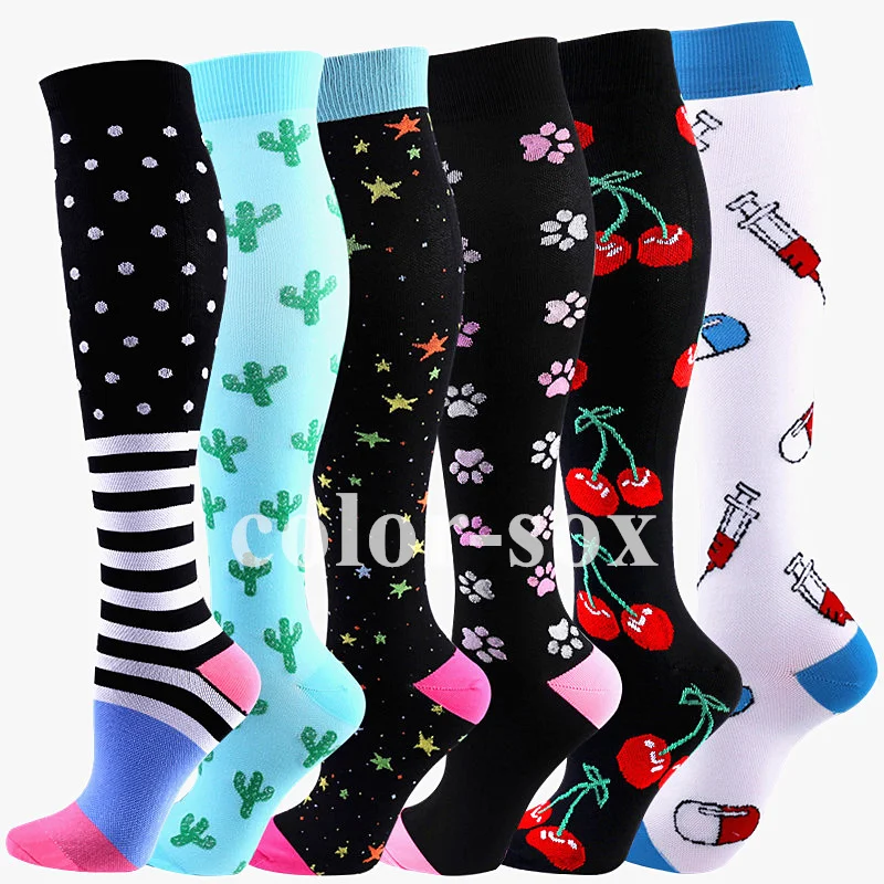 New Compression Socks 20-30mmHg Knee High Nurse Medical Varicose Veins Edema Diabetes Marathon Men Women Sport Compression Socks