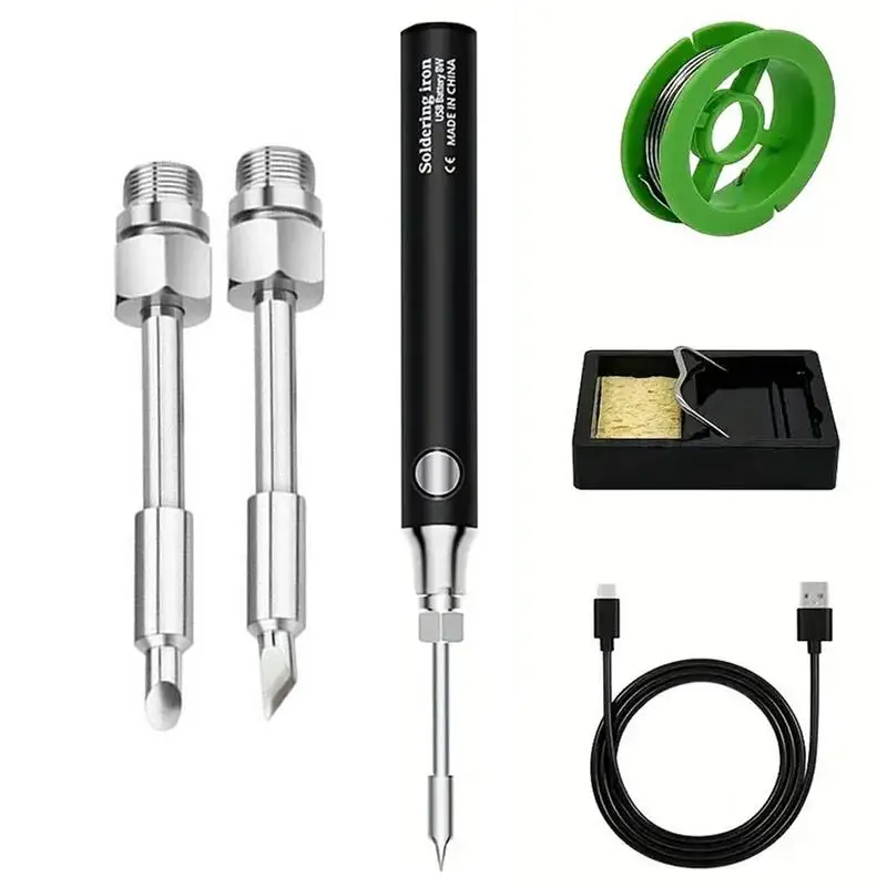 

Portable Soldering Iron 1100mAh Mini Soldering Iron Kit USB Rechargeable Soldering Pen 3 Modes 10W Welding Soldering Iron Tool