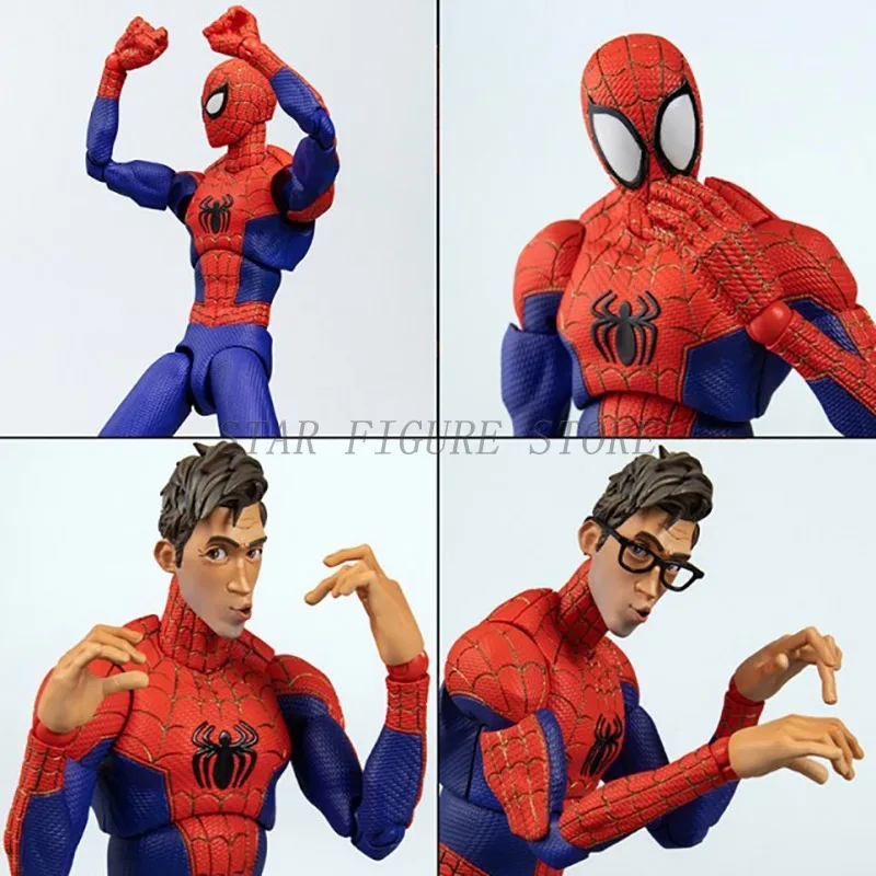 Sv Action Spider-Man Peter Parker Action Figure Collection Sentinel Marvel Into the Spider-Verse Spiderman Figurine Model Toys