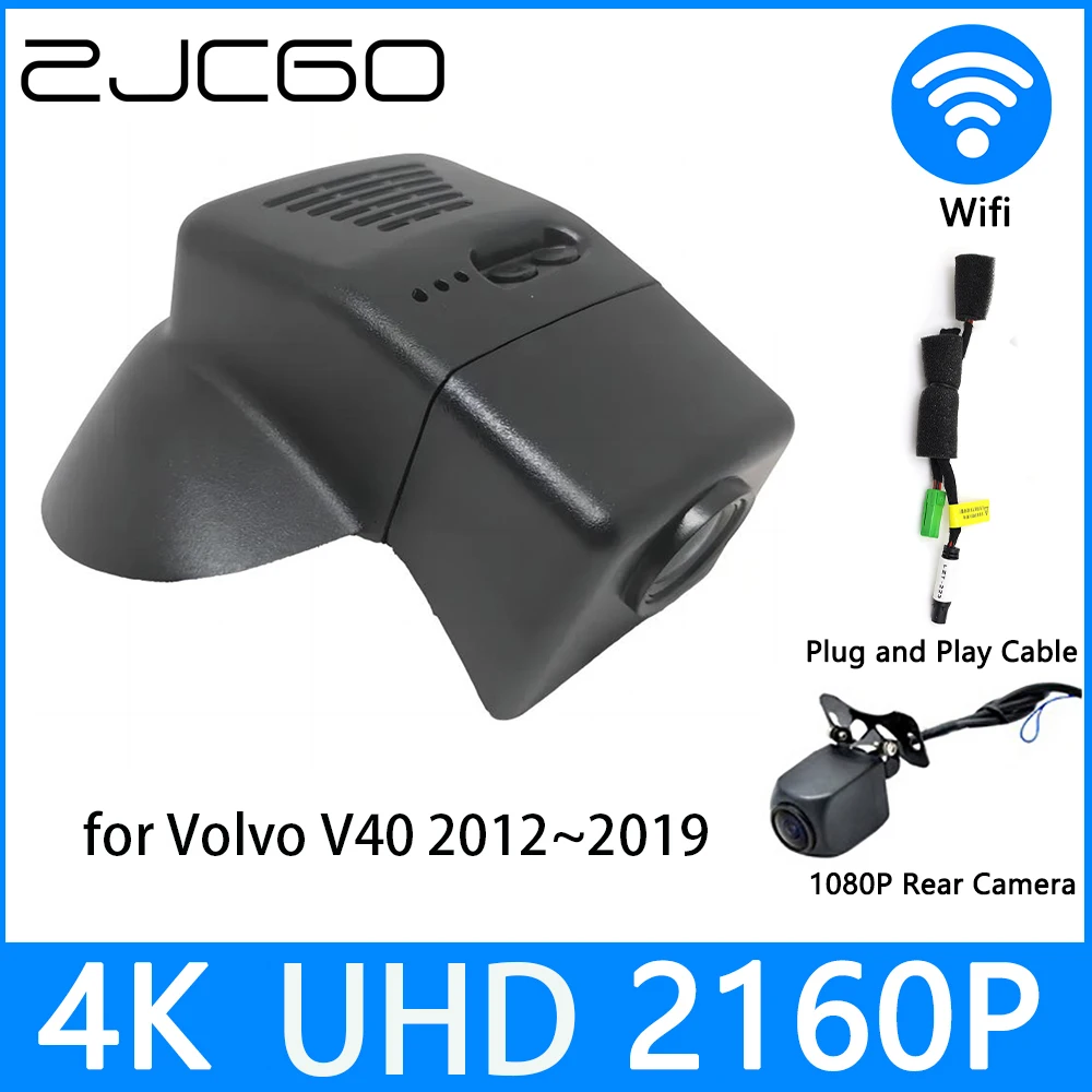 

ZJCGO Dash Cam 4K UHD 2160P Car Video Recorder DVR Night Vision for Volvo V40 2012 2013 2014 2015 2016 2017 2018 2019