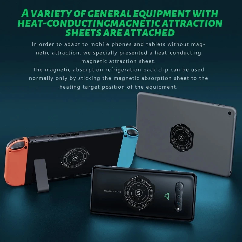 الأصلي الأسود القرش المغناطيسي موصل للحرارة ل برودة المغناطيسي دعم آيفون 12/13 برو ماكس شاومي الهاتف حامل مغناطيسي