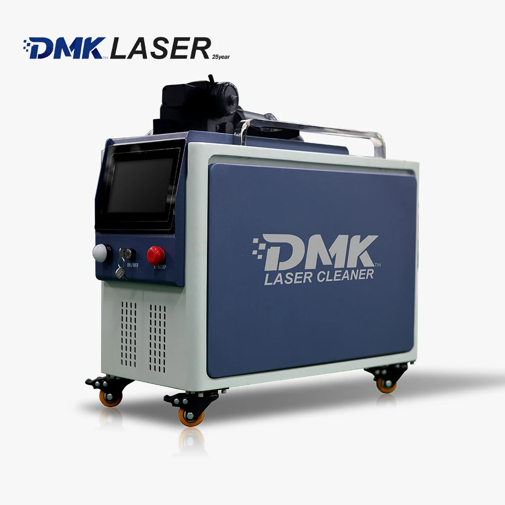 Máquina de limpeza a laser DMK-Pulse, resfriamento a ar, removedor de ferrugem a laser portátil para metal, madeira, alumínio, óxido, 300W