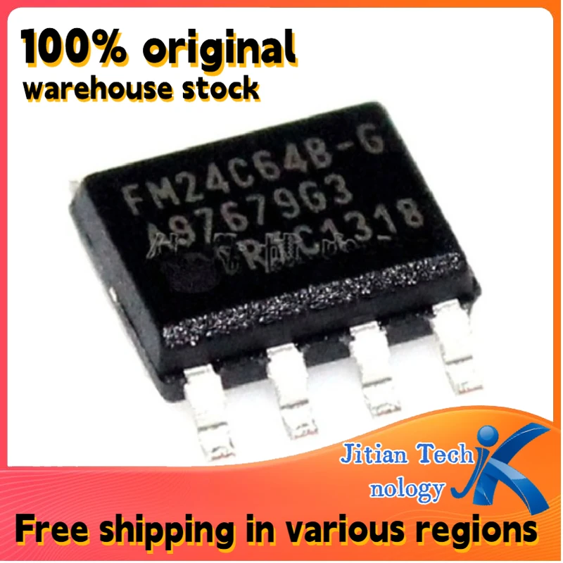 100% original inventory 10PCS FM24C64B-GTR logo FM24C64B-G SOIC-8 Memory chip IC Channel direct sales