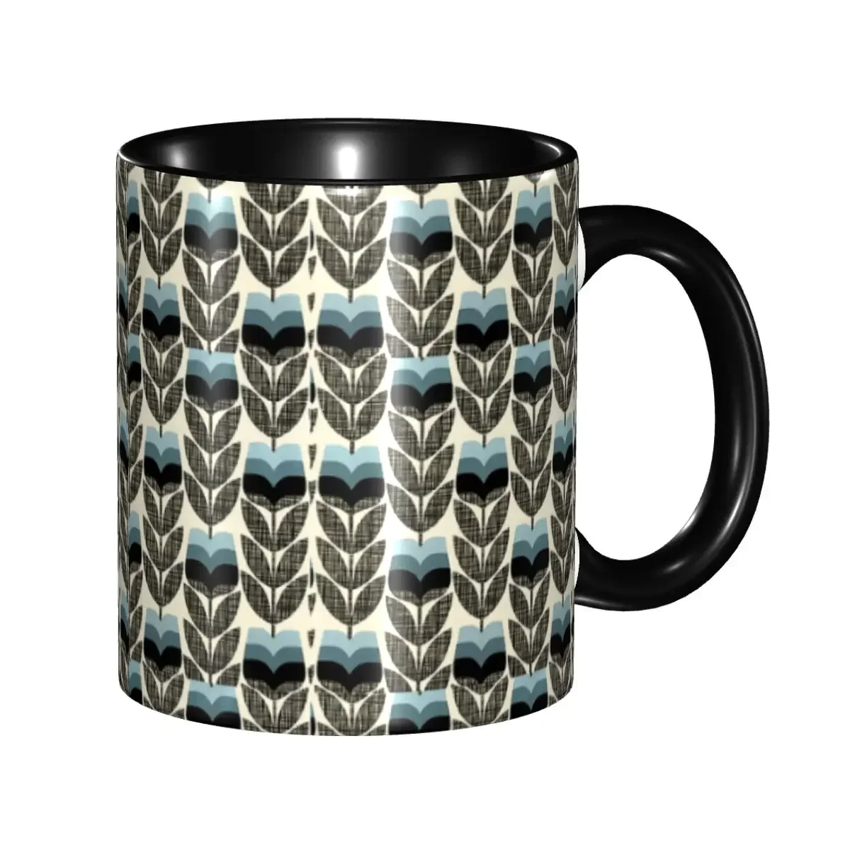 DIY Orla Kiely Scandinavian Multi-stem Ceramic Mugs Customized Coffee Cups Creative Gift