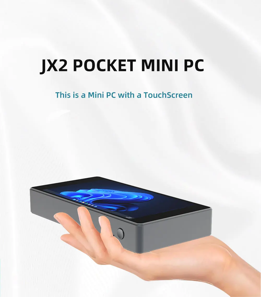 SZBOX JX2 Pocket Mini PC 5.5 بوصة تعمل باللمس الكمبيوتر اللوحي Windows 11 Celeron N5105 Wifi6 BT5.2 جيب ألعاب الكمبيوتر