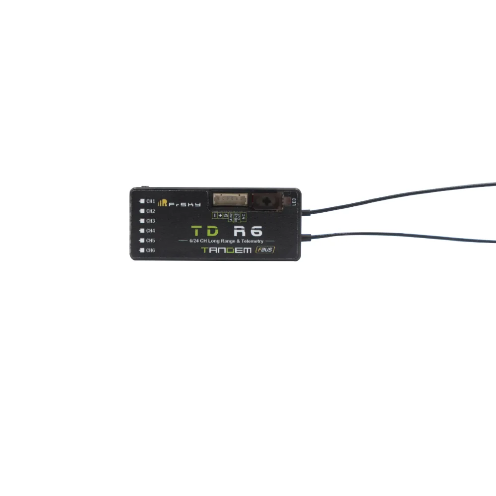 FrSky TD R6 Receiver 2.4G 900M Tandem Dual-Band Receiver with 6 Channel Ports