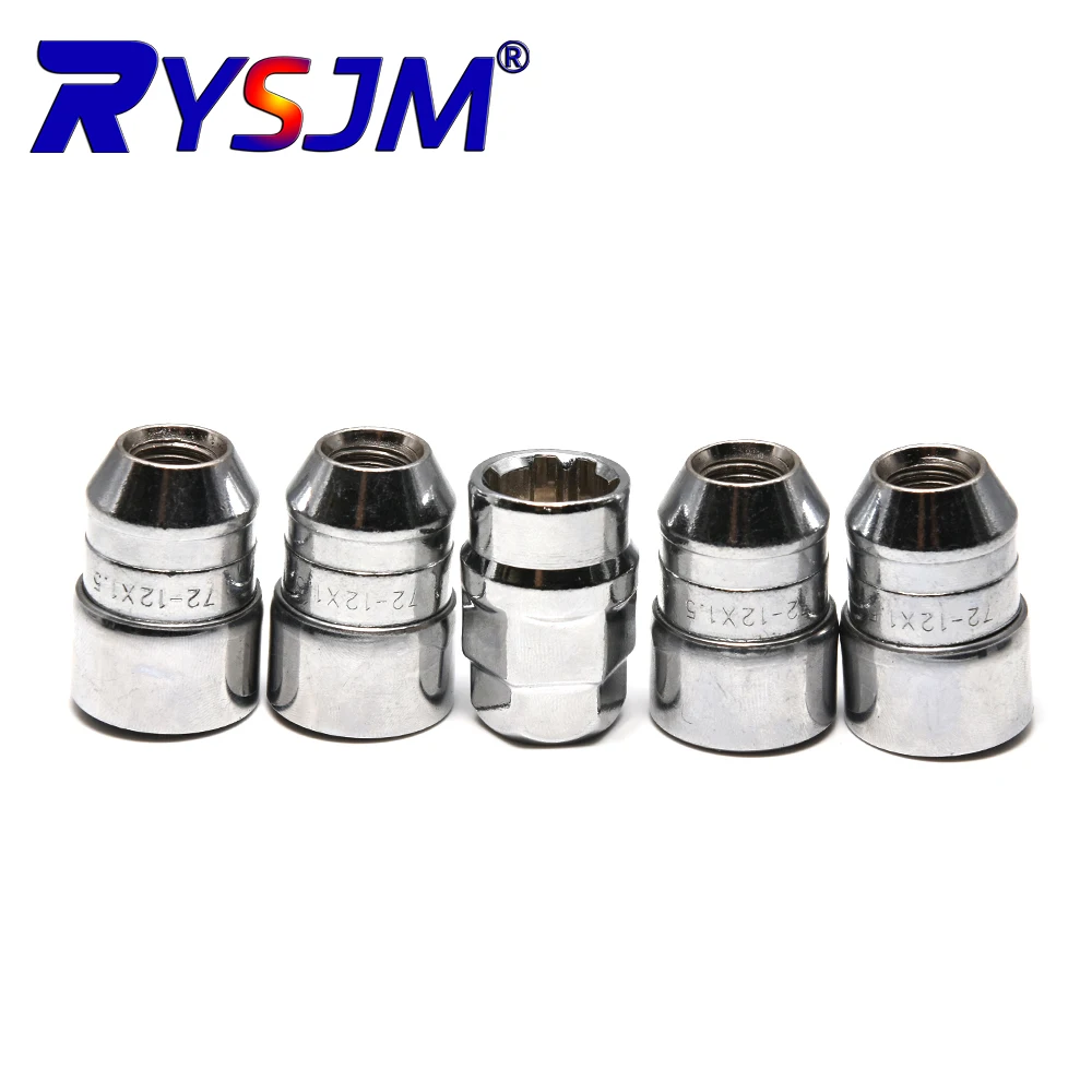 

4X Car M12 X 1.5 Locking Wheel Nuts Tapered Seat Anti theft Security Car Wheel Locking Car Accessories