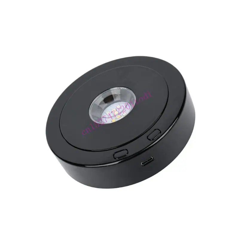 M76B 8 Lighting Effects 3 Speed Rotation Plastic Display Stand for Decorative Items