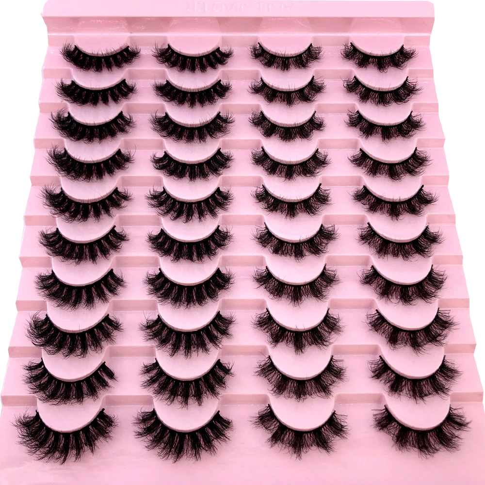 Neu: 20 Paar Natürliche Dicke Künstliche Wimpern, Lange 6D Nerz-Wimpern für Make-up und Wimpernverlängerung – Detail 10