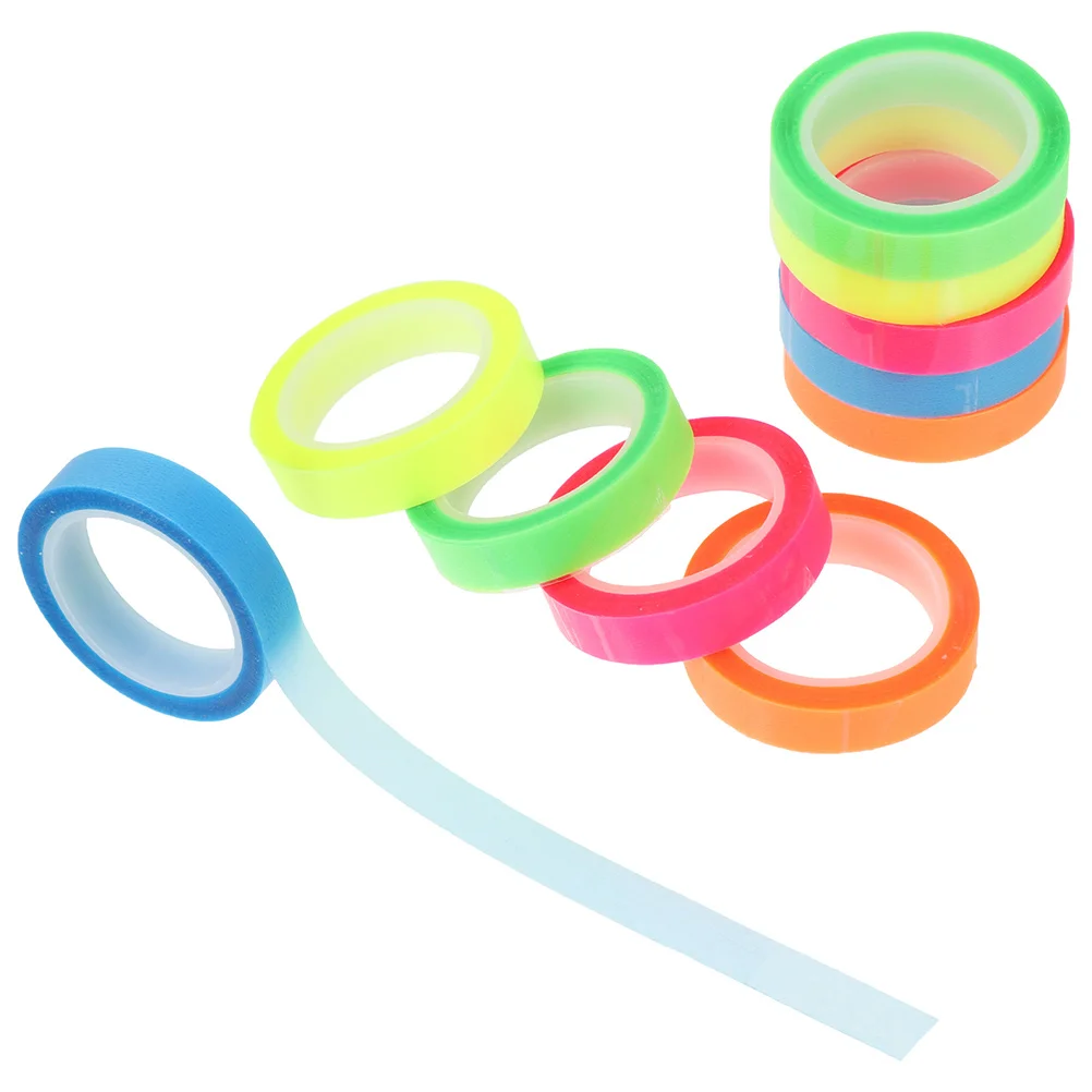 

20 Rolls Waterproof Sticky Tape Transparent Book Tabs Highlighter Removable Page Markers Annotation Supplies Various Colors Safe