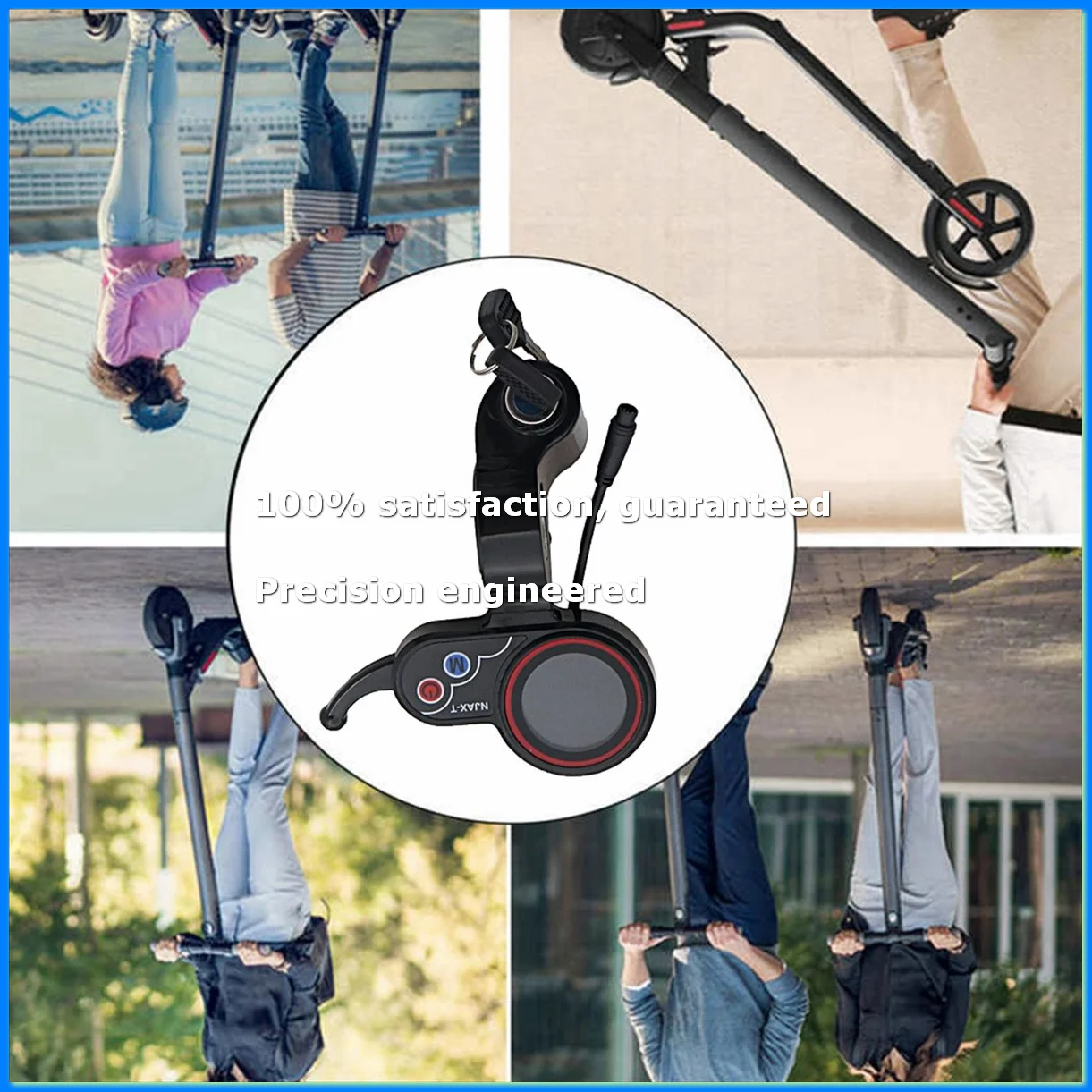 For NJAX-T Throttle LCD Display Meter with Key Switch Lock Speed Adjustable Accelerator 6 Pin Electric Scooter Dashboard-A31R