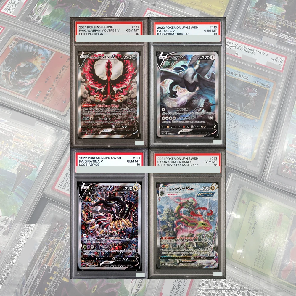 

Rayquaza Blue Sky Stream Vmax DIY Proxy PTCG Гранулированная коллекционная карта HR 083/067 Карта английской игры Lugia GEM MT 10, подарки для детей