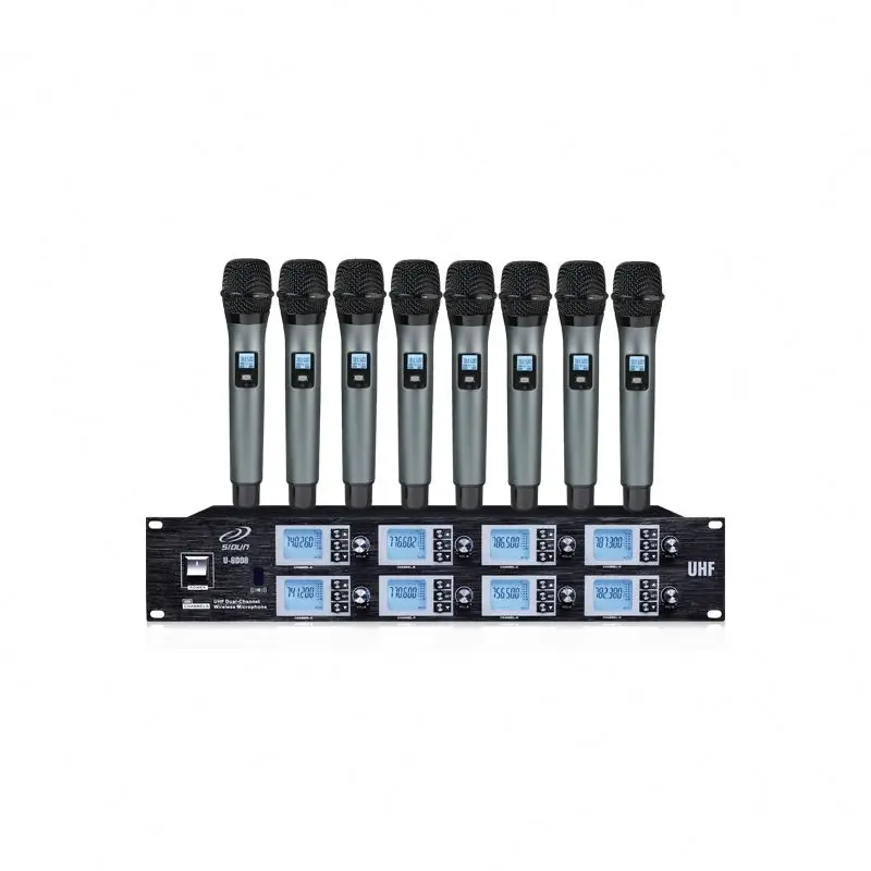 

Demao U-8008 UHF 8 channels wireless conference microphone handheld microphone for conference and stage