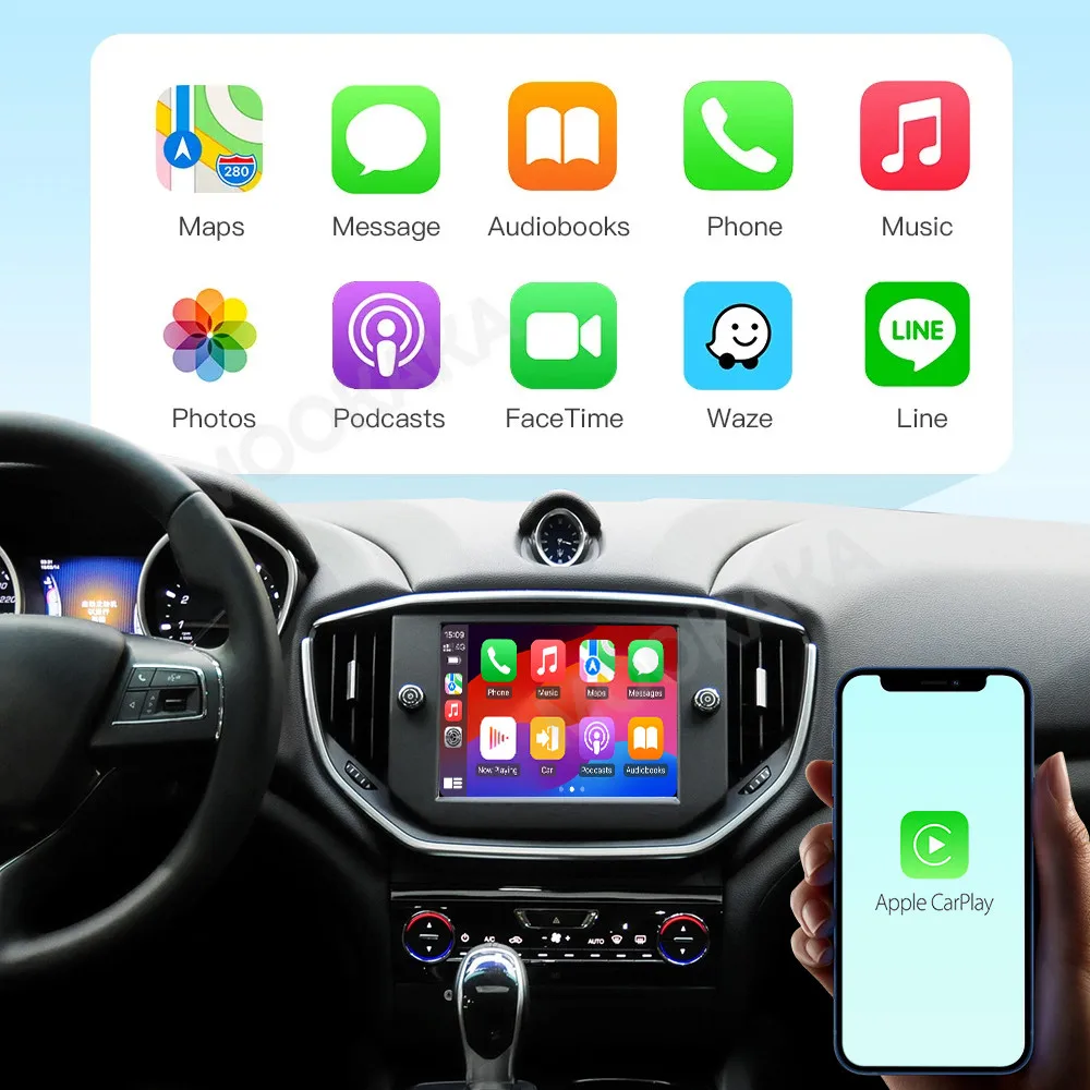 Original Car Upgrade Carplay For Maserati Quattroporte Ghibli 2014~2019 Module Car Accessories Android Auto Airplay Mirror Link