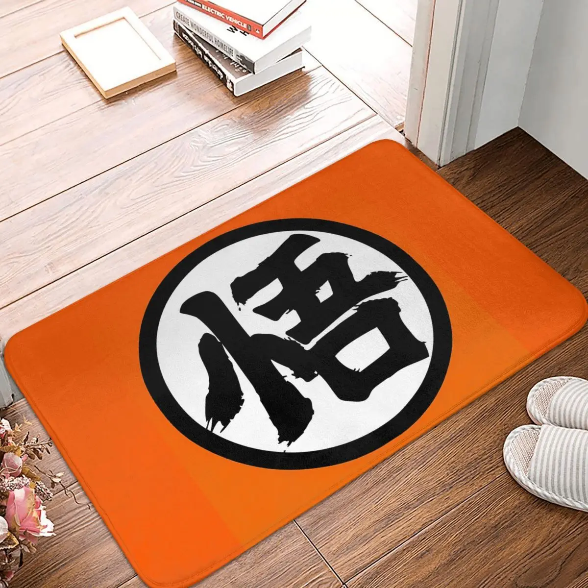 Japan Anime Bath Mat Orange Bathroom Accessories for Shower Home Entrance Anti-Slip Protective Floor Mat Anti-Slip Toilet Mat