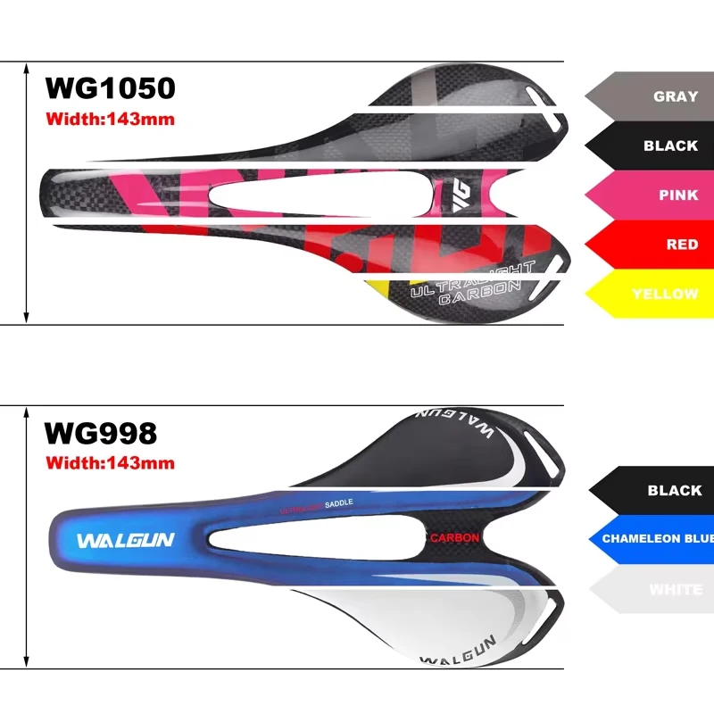

Ultralight Bicycle Saddle Full Carbonfiber Road MTB Mountain Bike Saddle Seat Cushion Carbon Bicycle Discoloration Cycling Parts