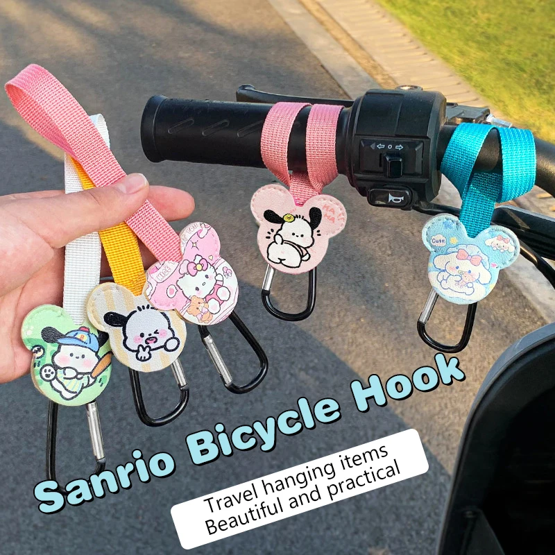 Sanrio Hello Kitty Motors Motorcycle Bicycle Storage Hook Kuromi Pochacco Cinnamoroll Water Cup Helmet Glove Storage Hook