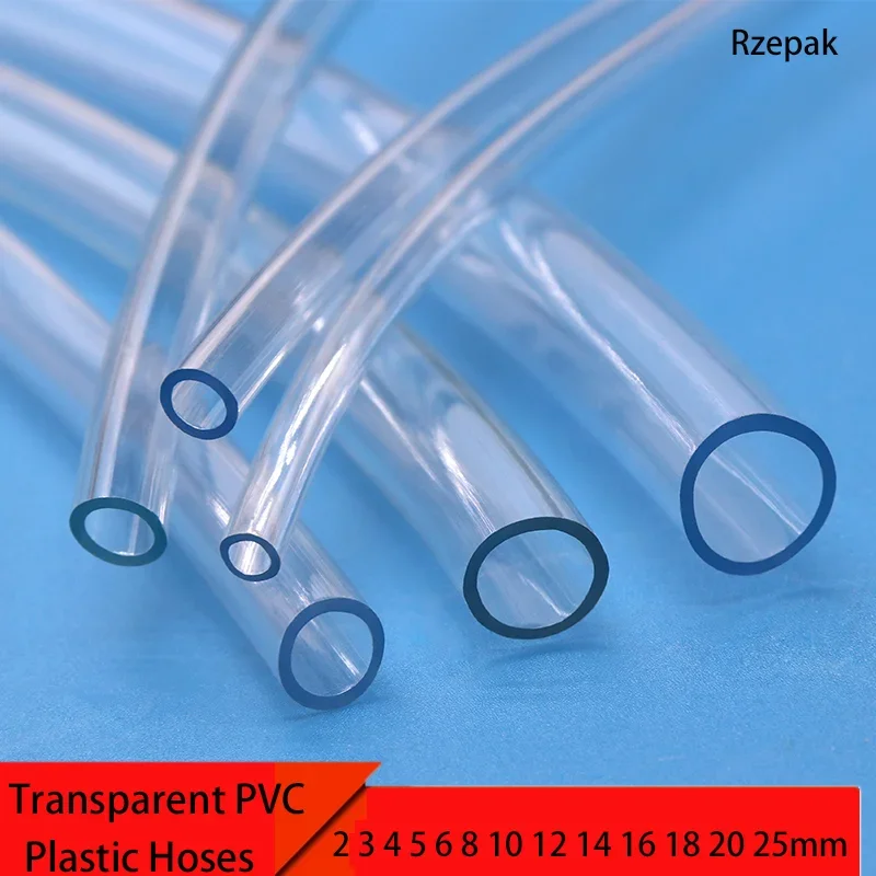 

1M Transparent PVC Plastic Hoses 2 3 4 5 6 8 10 12 14 16 18 20 25mm Inner Diameter High Quality Water Pump Tube Hose