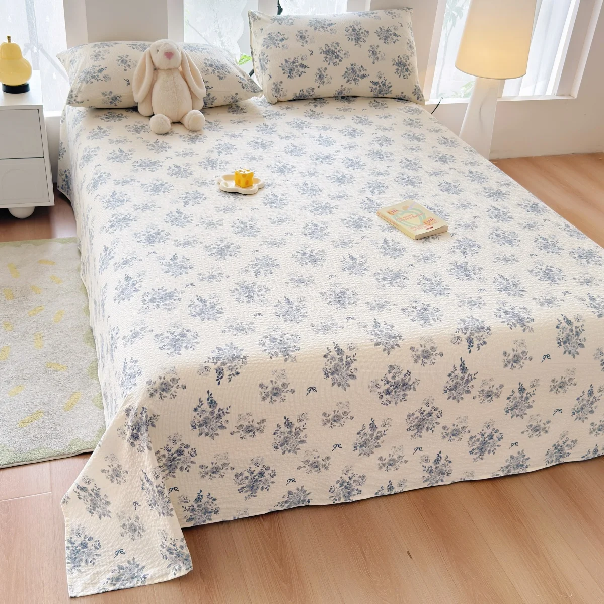 1pc Double-layer Gauze Bedsheet Skin-friendly Bed Linen Single/Queen/King Size Flat Sheets sábanas para la cama(No Pillowcase)