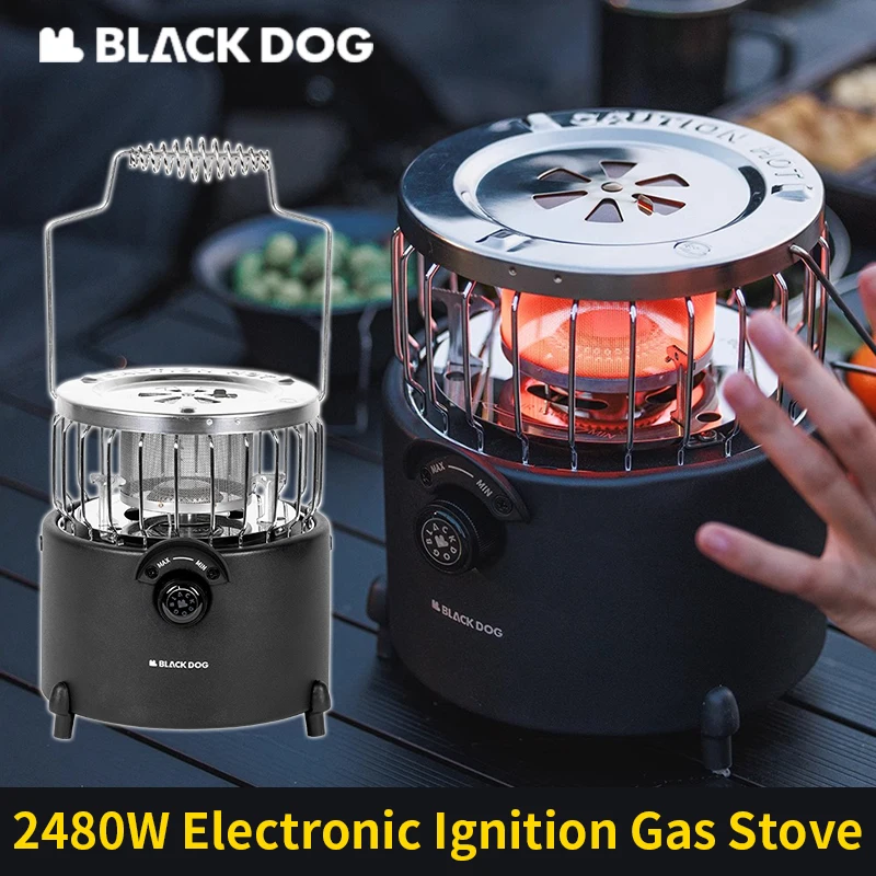 Naturehike BLACKDOG Gas Stove Electronic Ignition Strong Power 2480W Camping Outdoor Winter Warm Heater Burner Roasting Portable