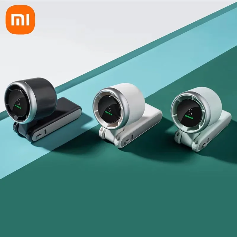 Xiaomi مروحة توربينية صغيرة مروحة محمولة محمولة USB شحن سطح المكتب التخييم تسلق الجبال المحمولة الرقبة معلقة مروحة صغيرة