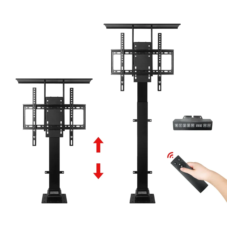 New Electric Motorized TV Lift Mount Mechanism For Hidden TV Cabinet Automatic System With Remote Controller Max 80 Inch