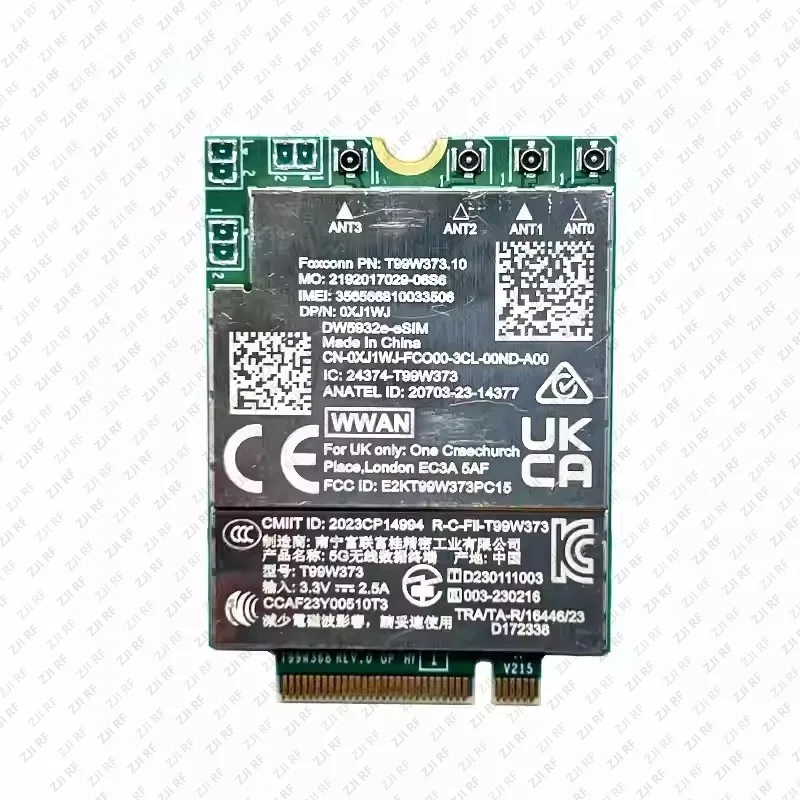 Used DW5932e DW5932e-eSIM T99W373 for DELL7350 7450 7650 Full Netcom 5G