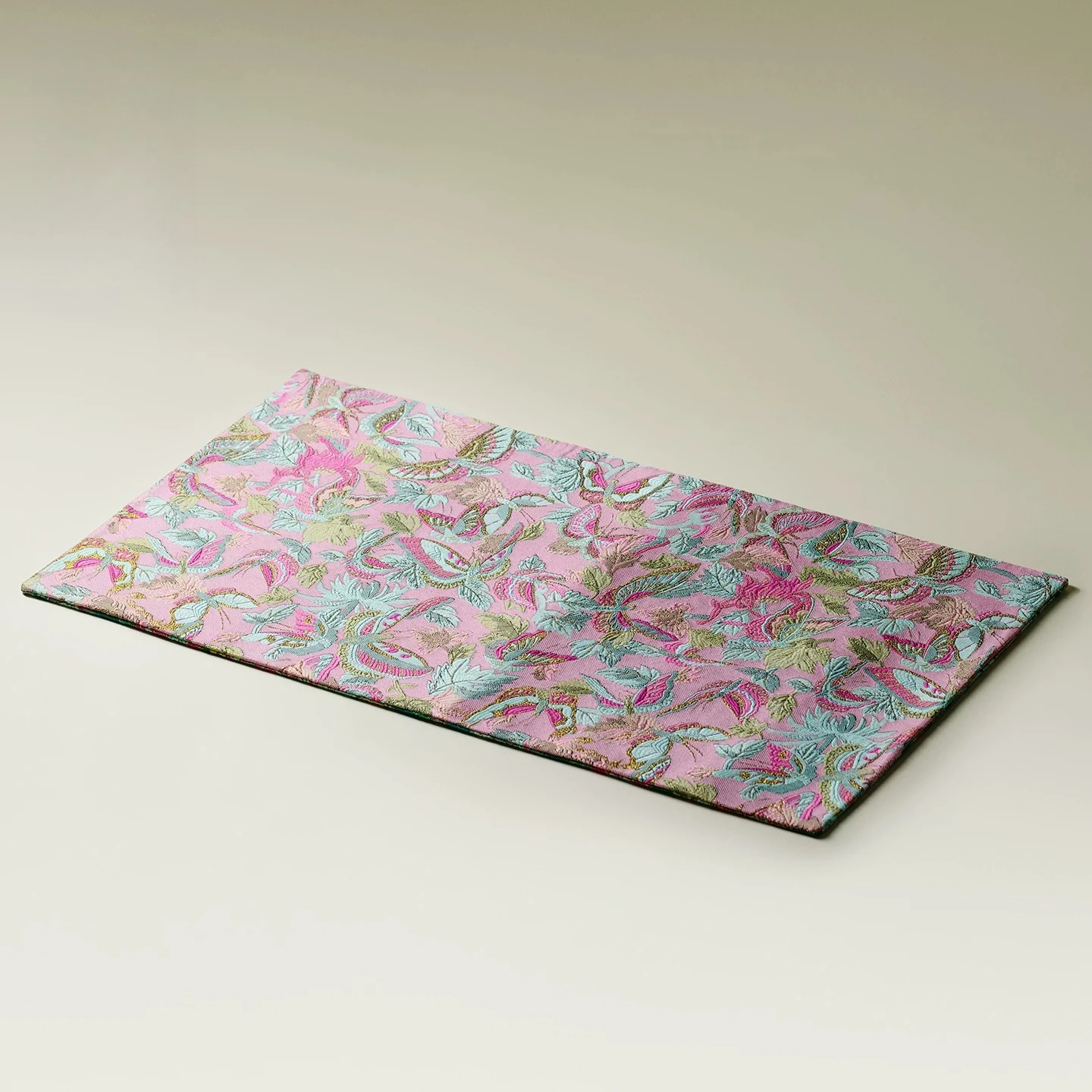 Chinese brocade butterfly flower double-sided tea party high-value embroidery dry bubble mat tablecloth tea cloth tea mat