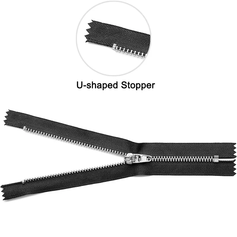 200pc Metal Zipper Stopper Set - Premium Aluminum Alloy, Easy Install, Ideal for Jackets, Bags, Footwear Repair