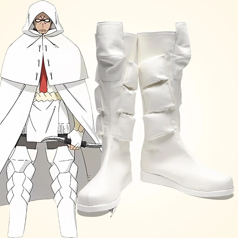Fire Force Shō Kusakabe Cosplay Shoes Sho Kusakabe White Boots Halloween Christmas Cosplay Boots