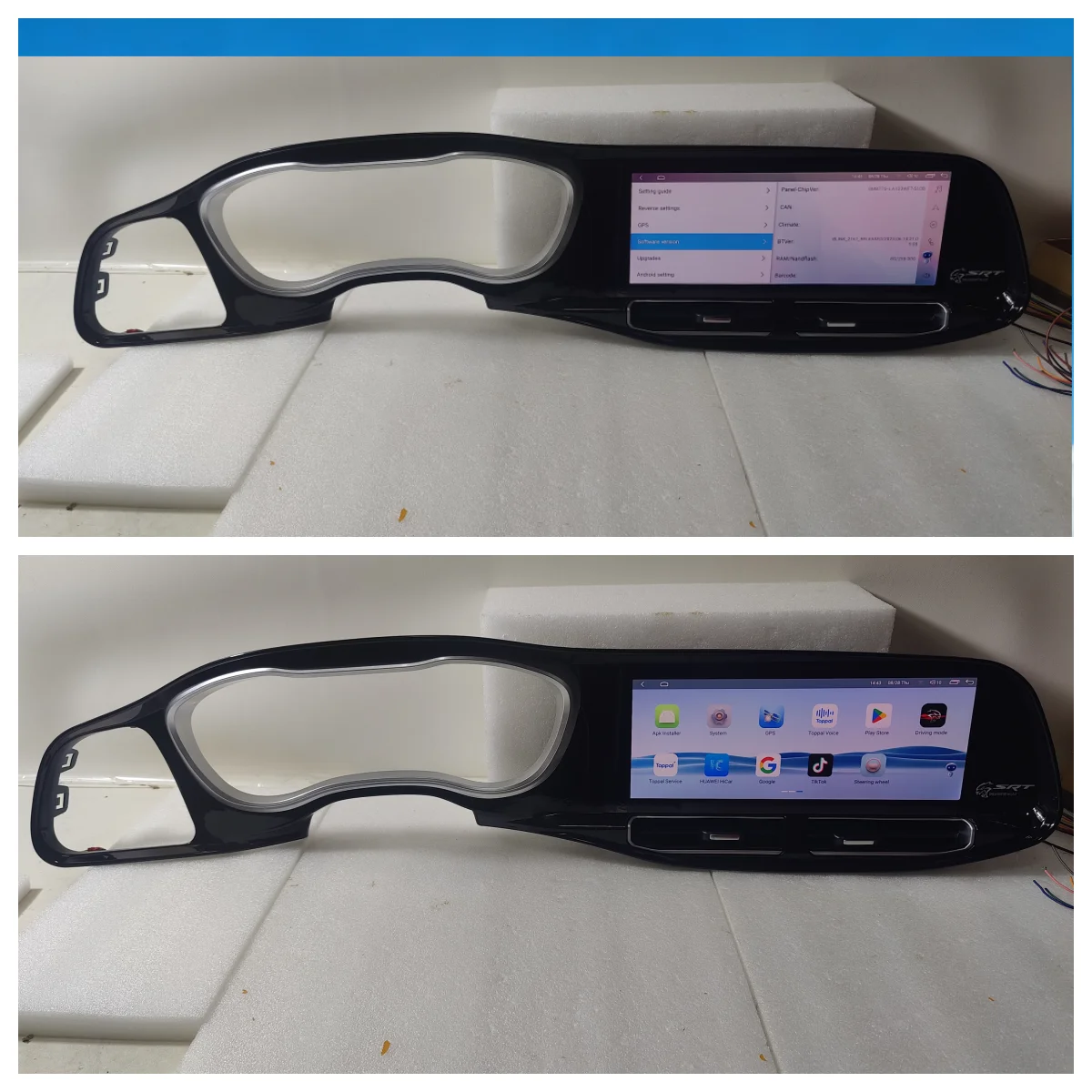 12.3inch For Dodge Challenger SRT Hellcat 2010-2023 Carplay Android AUTO Car GPS Navi Radio LCD Touch Screen Multimedia Player