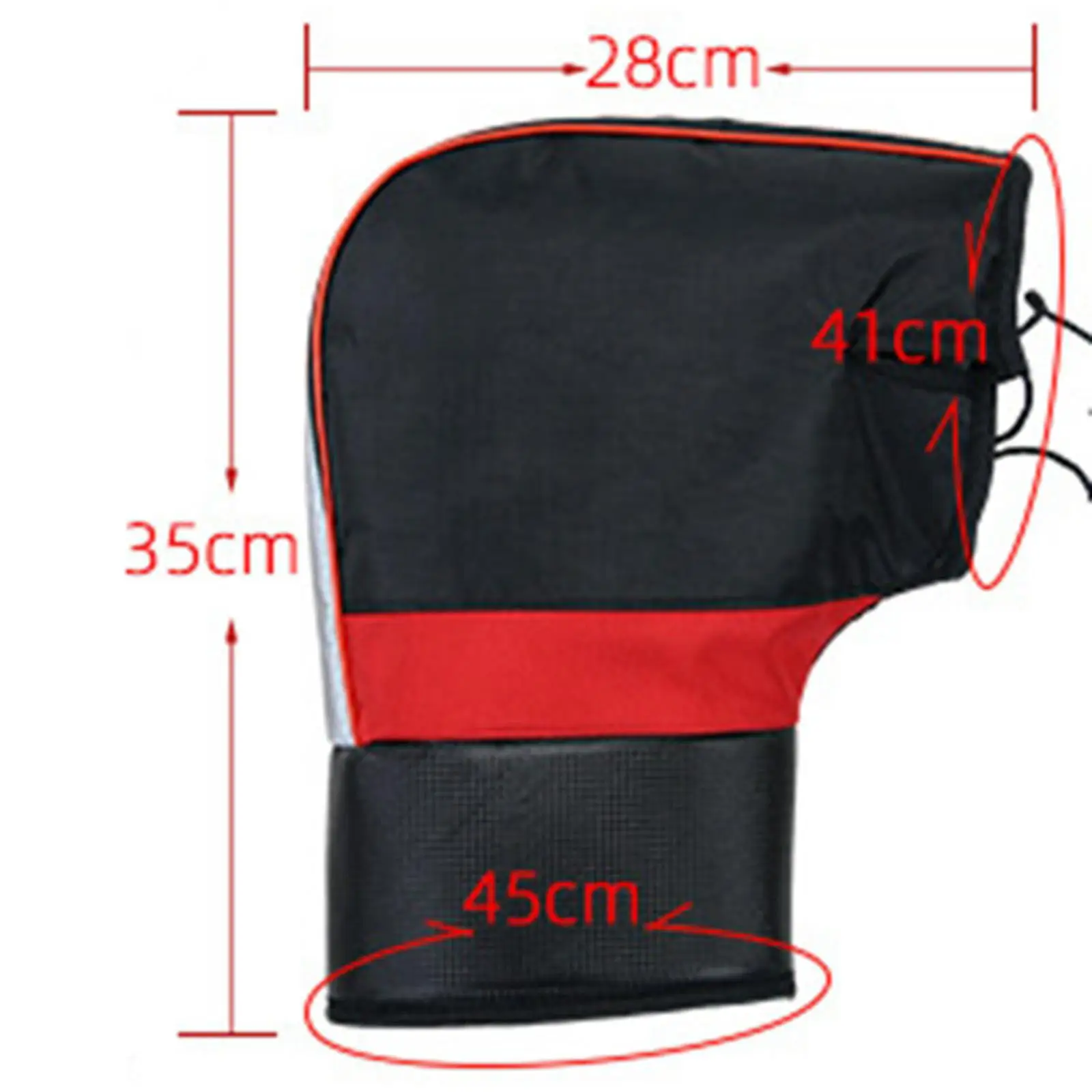 Motorcycle Handlebar Muffs PU Leather Gloves Warm Protective for ATV