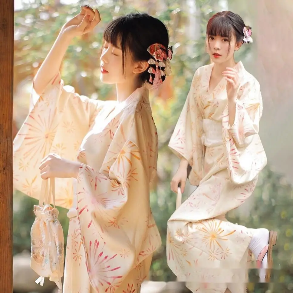 New kimono female yukata dress fireworks fresh improved location travel shooting clothing