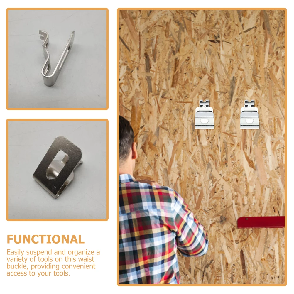 

4Pcs Power Tool Belt Clip Hook Heavy Duty Stainless Steel Electric Tool Waist Buckle for Drill Driver Belt Clip