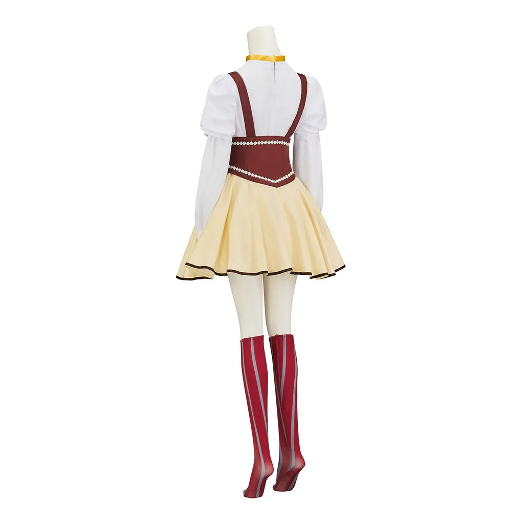 Anime Mami Tomoe Cosplay Costume Magical Girl Fantasia Fighting Uniform Dress Suit Halloween Carnival Party Lolita Ball Gown