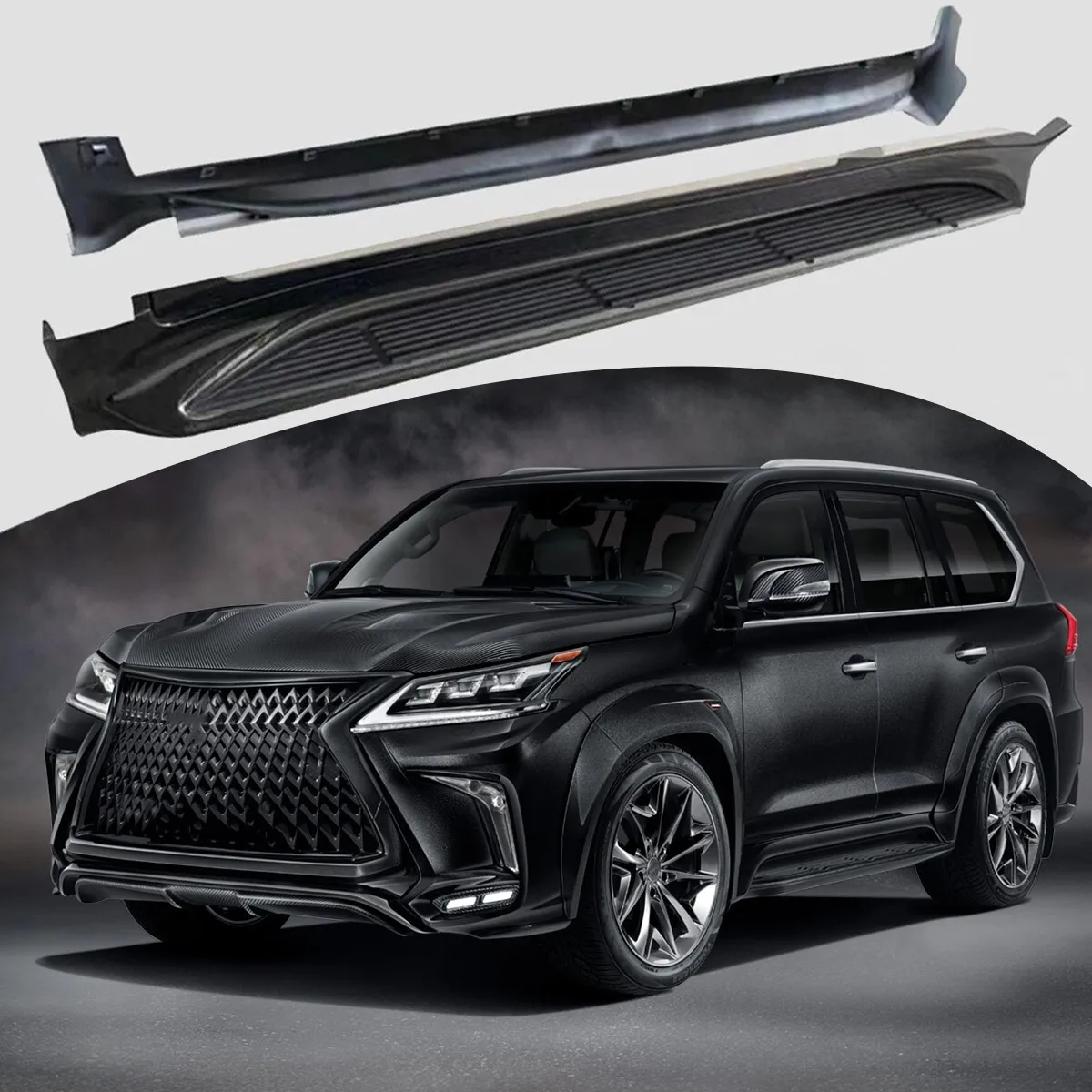 

2 шт. боковая подножка для Lexus LX570 J200 2007-2022, черные аксессуары