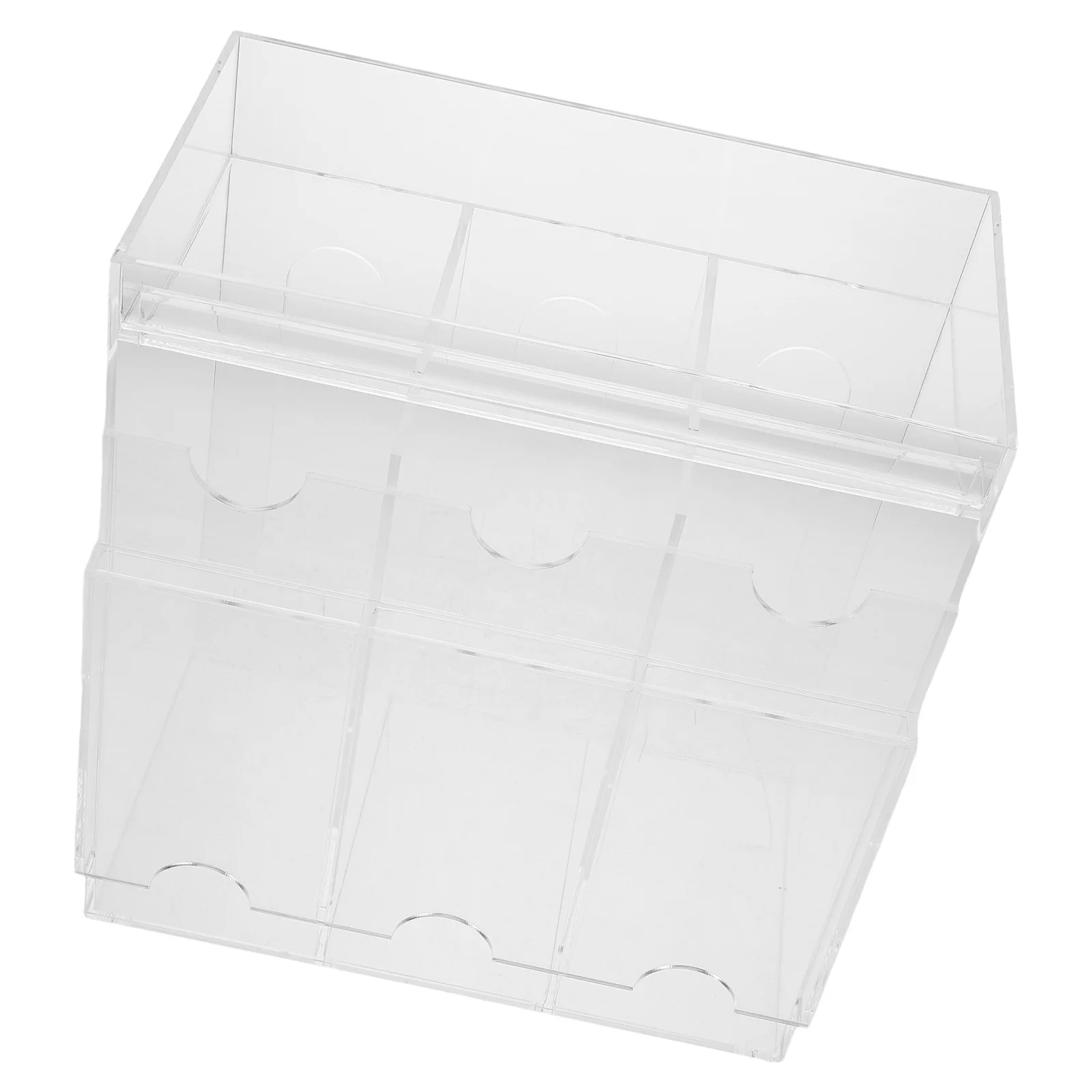 

Transparent Card Organizer Box Multi Compartment Design for Greeting Business Sports Cards Efficient Management