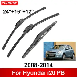 1/2/3/4/6PCS Car Wiper For Hyundai i20 PB 2008-2014 Front Rear Wiper Blades Brushes Auto Accessories 2008 2009 2010 2011 2012