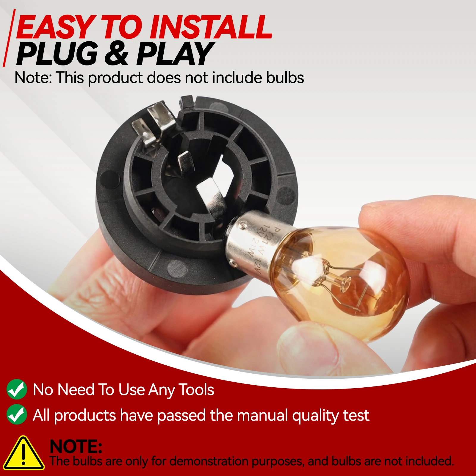 2x 63212756177 Rear Tail Stop Brake Light Bulb Socket Holder Base Connector Cable Wire For BMW Mini Cooper R56 R57 R58 R59