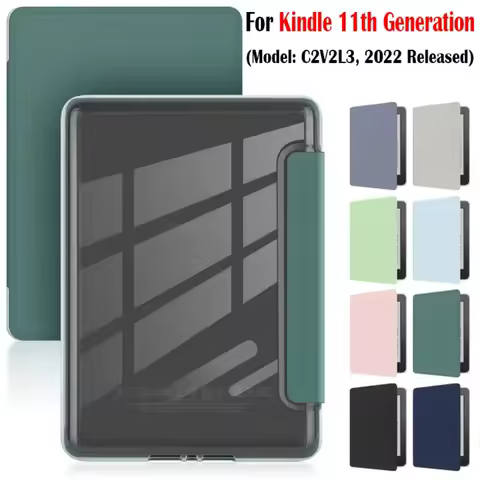 Auto Wake/Sleep 6 inch e-Reader Case Wear Resistant Anti Scratch Smart Cover Transparent for Kindle 11th Generation 2022