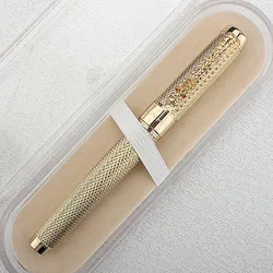 Luxury Jinhao Dragon Gold Clip Fountain Pen Gift School Supplies 1200 Stationery Men Luxury High Quality Writing Office Metal