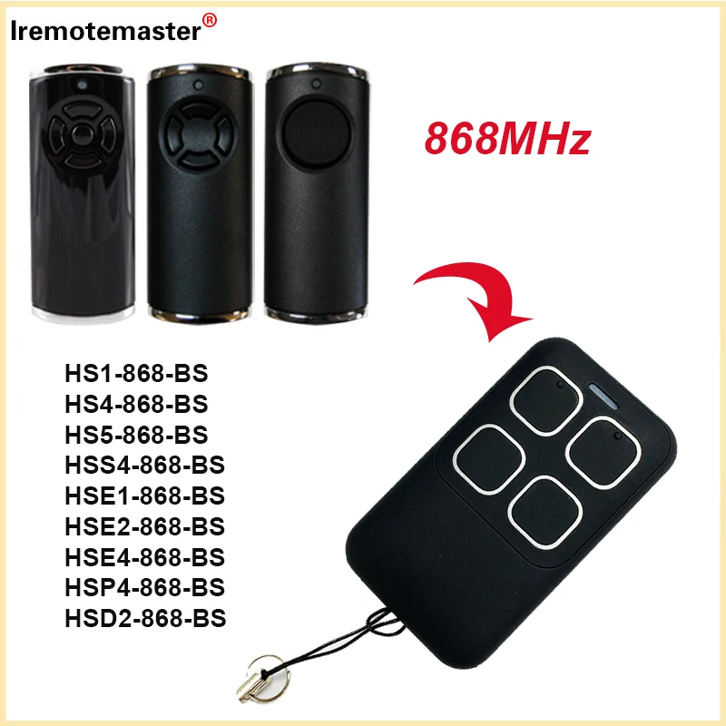 Imagem -03 - Hormann Bisecur 868mhz Hse2 Hs4868-bs Hs5968-bs Transmissor Portátil sem Fio Abridor de Comando de Porta de Garagem Controle Remoto