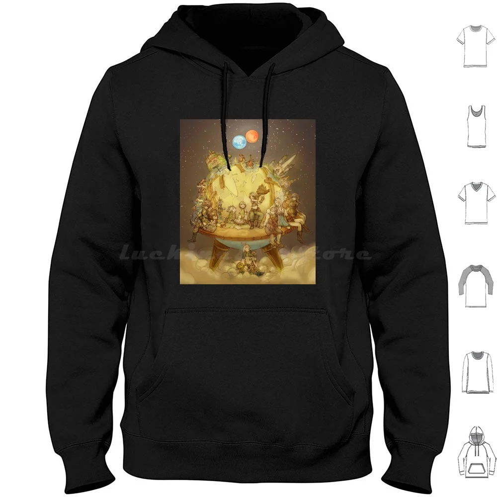 Fantasy World 9 Sudaderas con capucha de manga larga Vivi Chocobo Fantasy Ff9 Ffix Final Fantasy Wizard Black Mage Ornitier Mage Zidane