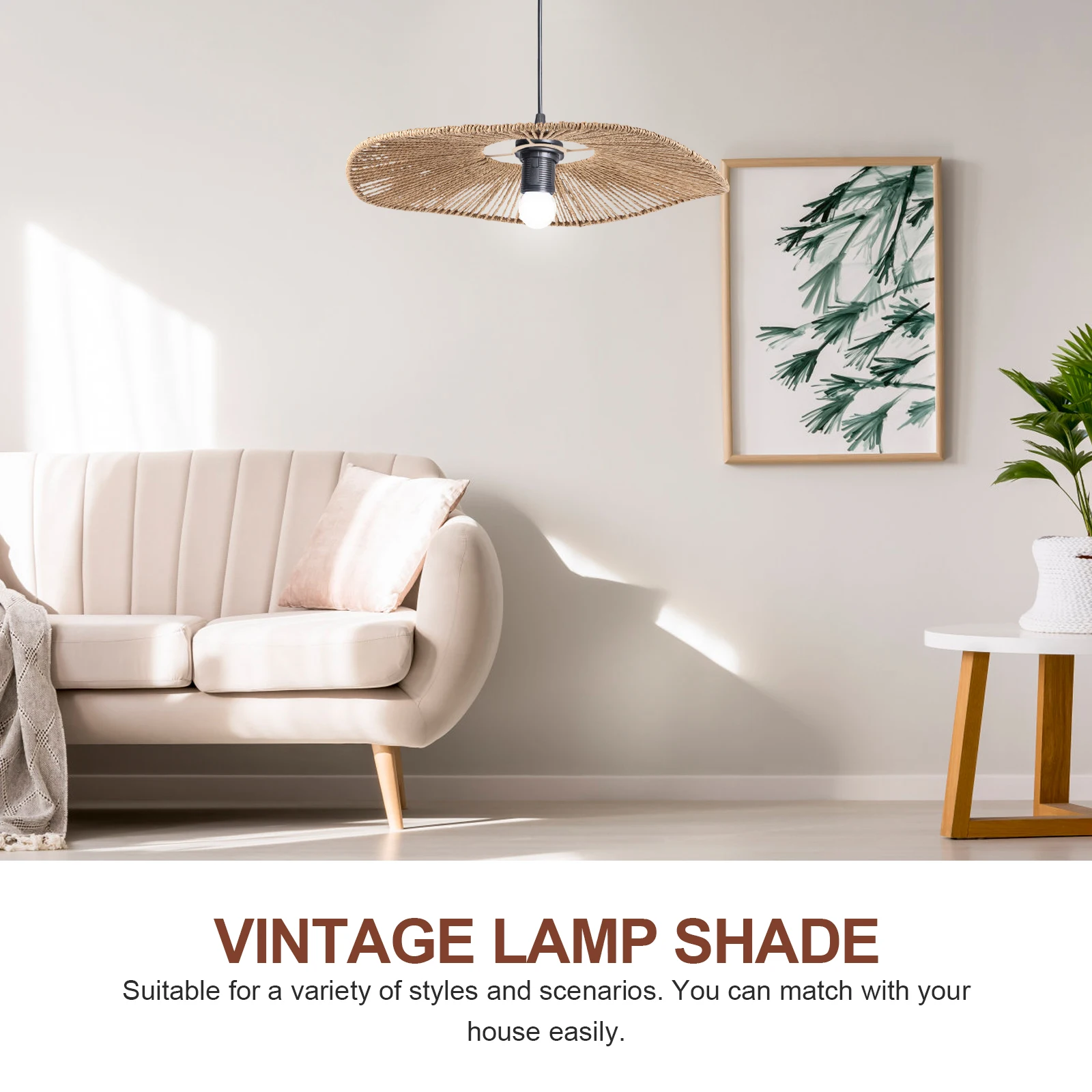 

Retro Vintage Lampshade Home Decor Light Cover H woven Paper Rope Iron Material Restaurant Cafe Lighting Shade Cover