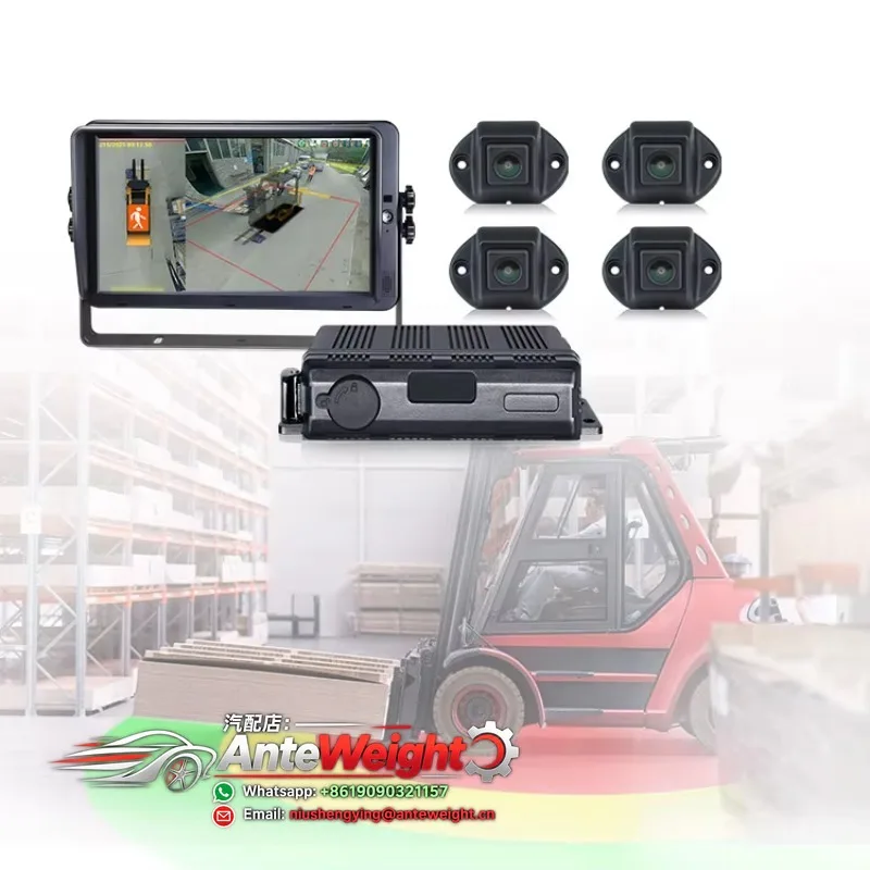 Anti Collision 360 Birdview Reversing Aid Auto Driving Safety Video Sensor for Forklift Crane Heavy Vehicle