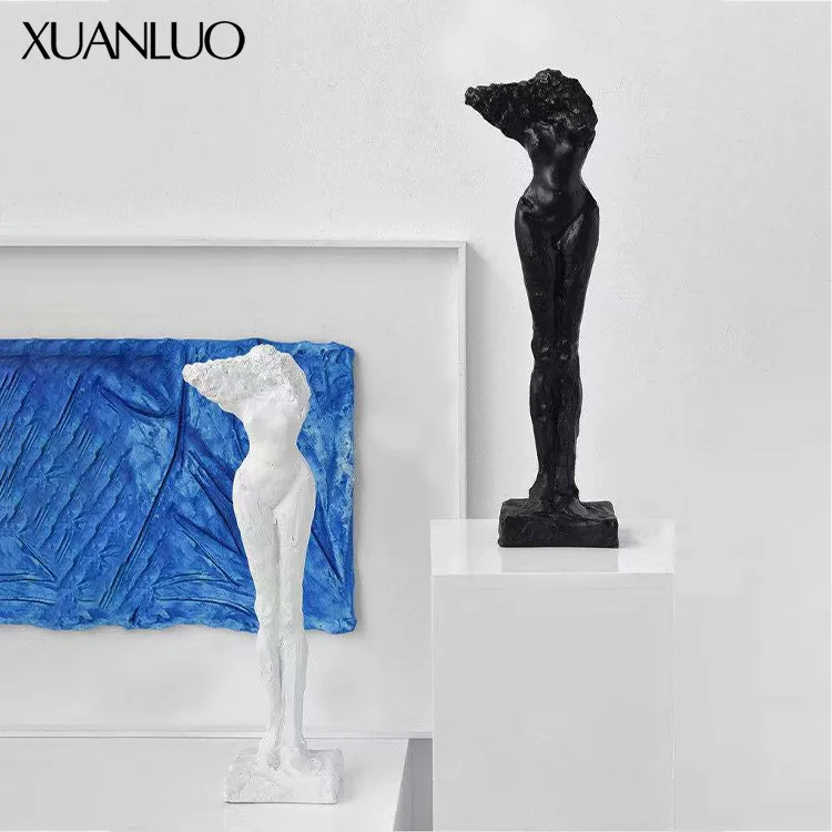 Minimalist Modern Abstract Portrait Sculpture Resin Ornament Luxury Home Furnishing Decorative Resin Craftwork