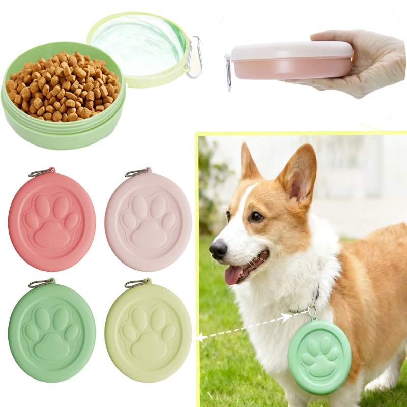 

1pc Portable Pet Bowl Outdoor Travel Dog Food Bowl with Lid Multifunctional Dog Cat Bowl Pet Feeding Supplies